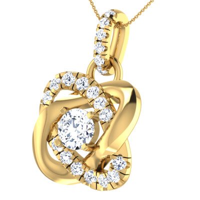 Timeless Era Diamond Pendant in Pure Gold By Dhanji Jewels