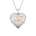 Heart Of Hearts Diamond Pendant In Pure Gold By Dhanji Jewels