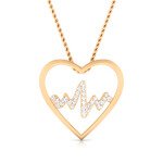 Love Beats Diamond Pendant In Pure Gold By Dhanji Jewels