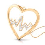 Love Beats Diamond Pendant In Pure Gold By Dhanji Jewels