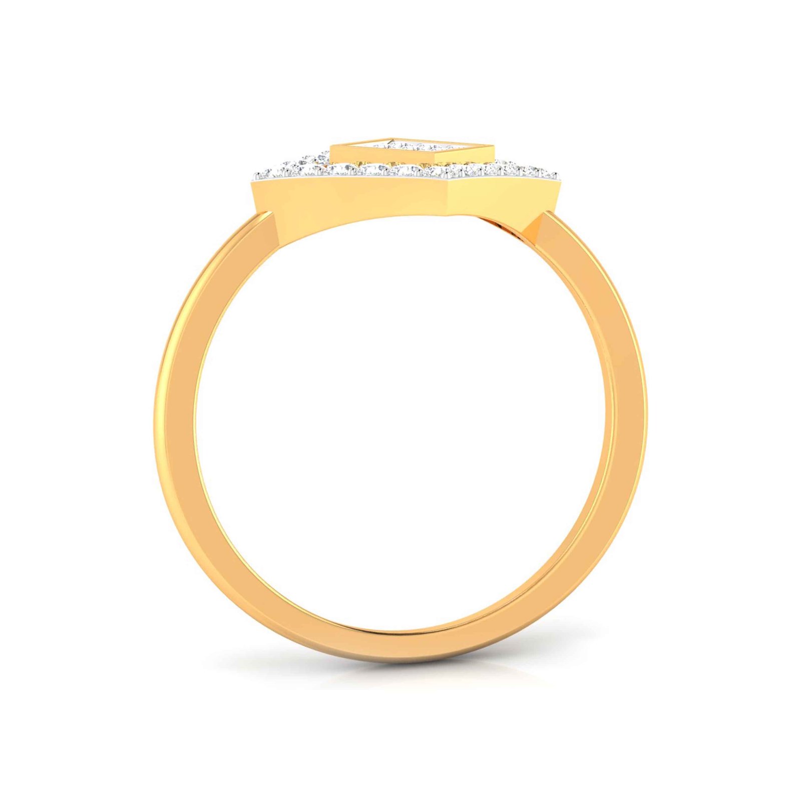 Reflecting Aura Diamond Ring In Pure Gold By Dhanji Jewels