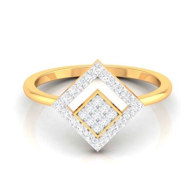 Reflecting Aura Diamond Ring In Pure Gold By Dhanji Jewels