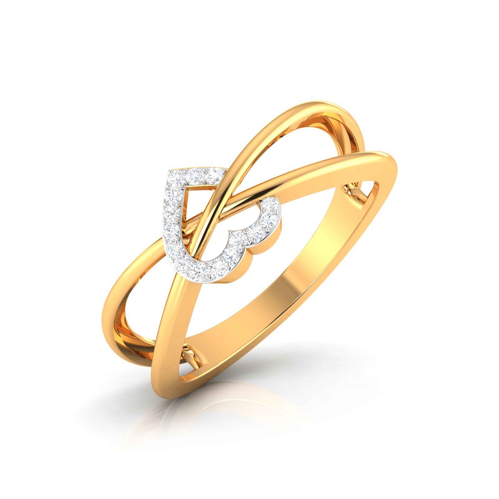 Love Beyond Boundary Diamond Ring In Pure Gold By Dhanji Jewels