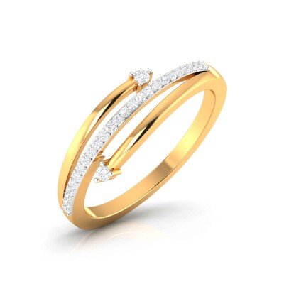 Pretty Love Diamond Ring In Pure Gold By Dhanji Jewels