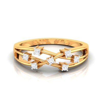 Lovely Lady Diamond Ring In Pure Gold By Dhanji Jewels