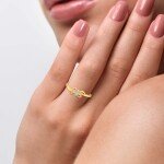 Dainty Bud Diamond Ring In Pure Gold By Dhanji Jewels