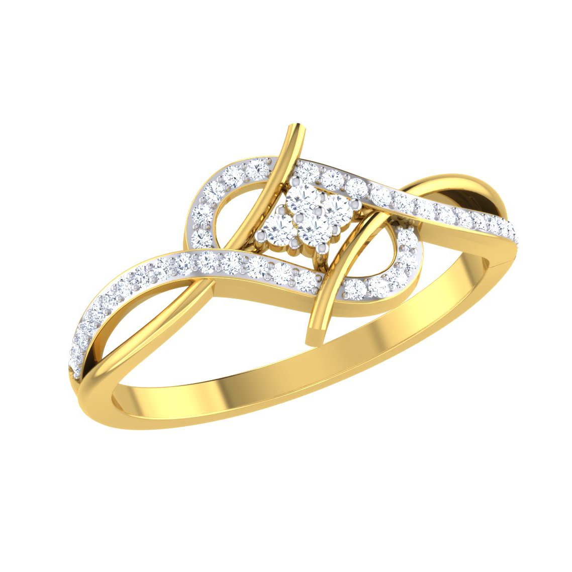 Birth Of Love Diamond Ring In Pure Gold By Dhanji Jewels