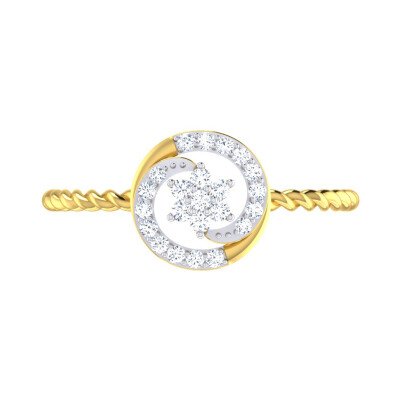 Pretty Heather Diamond Ring In Pure Gold By Dhanji Jewels