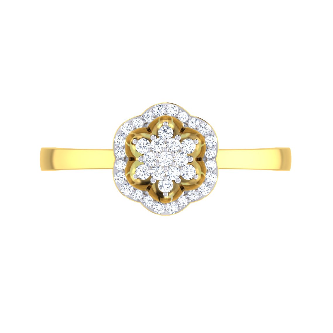 Luna Diamond Ring In Pure Gold By Dhanji Jewels
