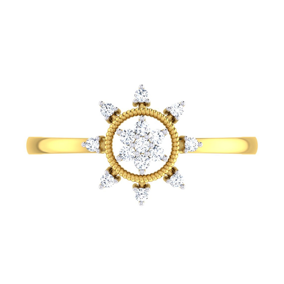 Antonia Diamond Ring In Pure Gold By Dhanji Jewels