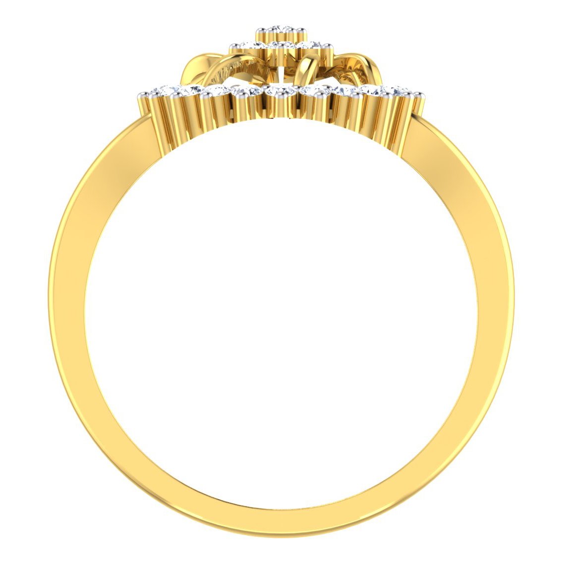 Deluxe Love Diamond Ring In Pure Gold By Dhanji Jewels