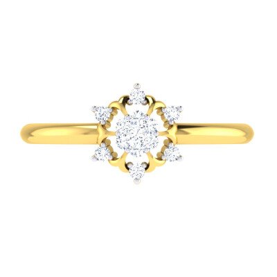 Floral Rhythm Diamond Ring In Pure Gold By Dhanji Jewels