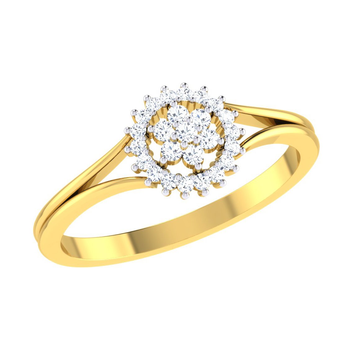 Fascinating Flora Diamond Ring In Pure Gold By Dhanji Jewels