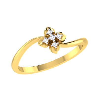 Clover Diamond Ring In Pure Gold By Dhanji Jewels