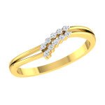 Parallel Path Diamond Ring In Pure Gold By Dhanji Jewels