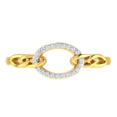 Linked Destiny Diamond Ring In Pure Gold By Dhanji Jewels
