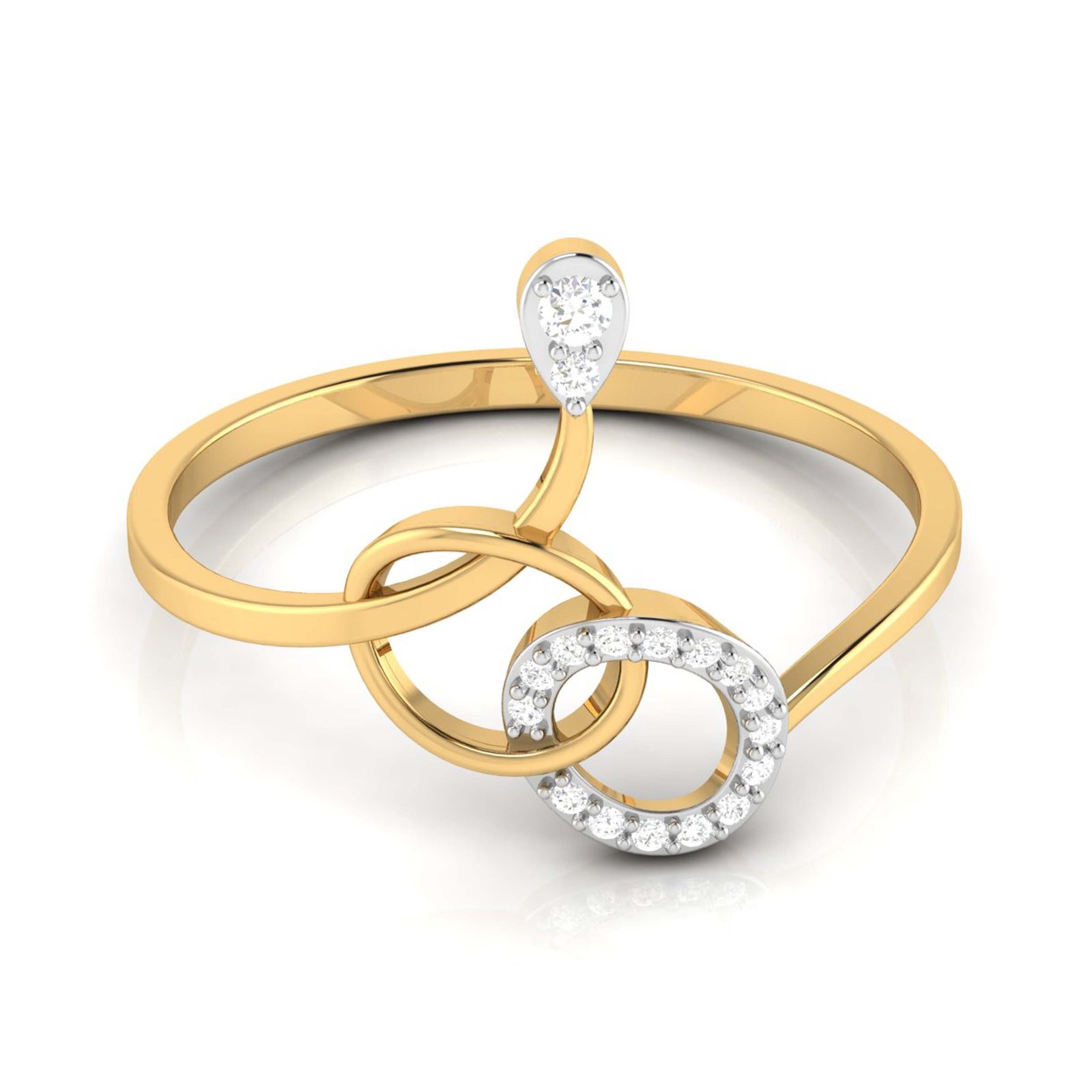 Special Knot Diamond Ring In Pure Gold By Dhanji Jewels