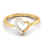 Cool Heart Diamond Ring In Pure Gold By Dhanji Jewels