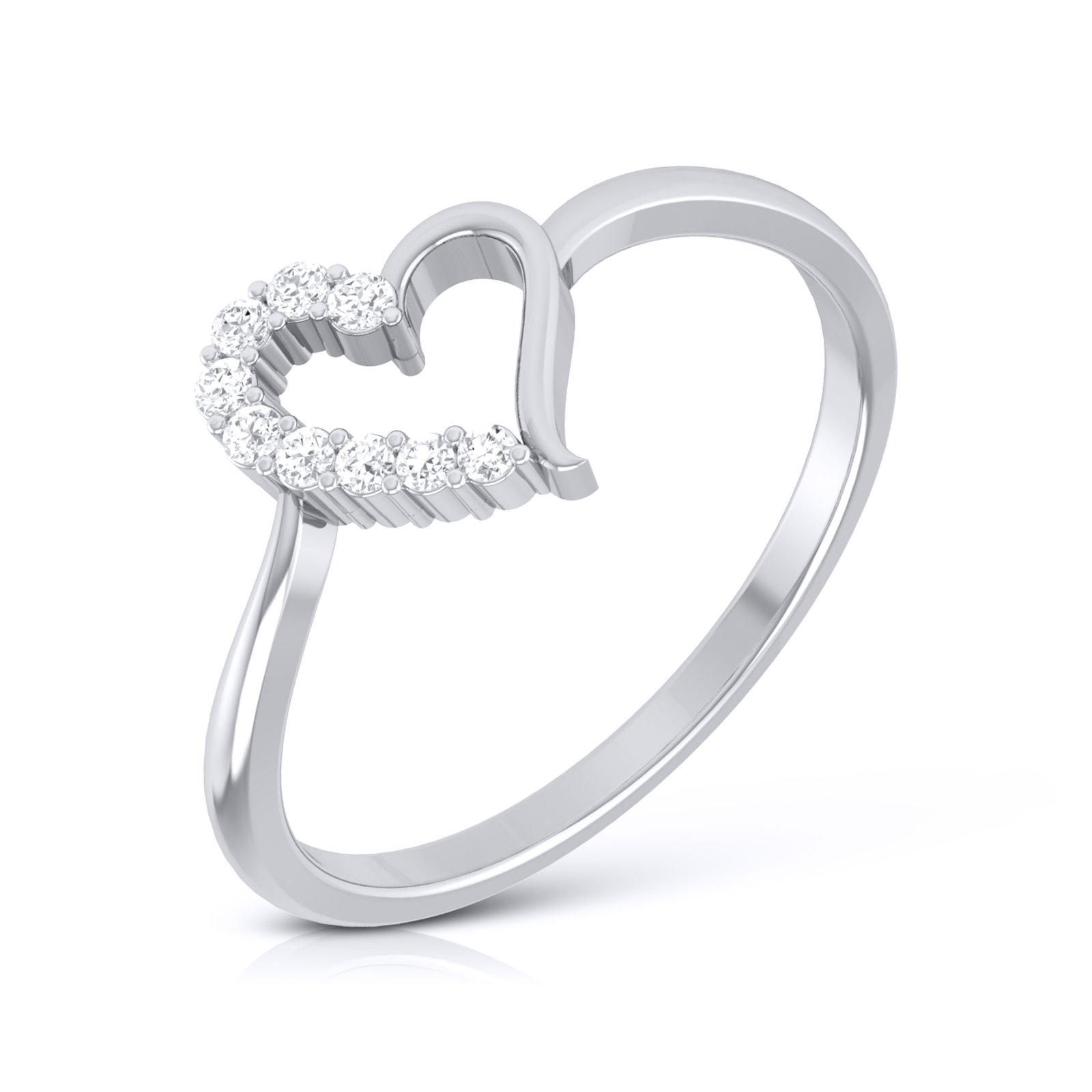 Cool Heart Diamond Ring In Pure Gold By Dhanji Jewels