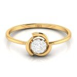 Twisted Curves Diamond Ring In Pure Gold By Dhanji Jewels