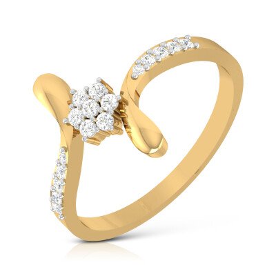 Floral Spirit Diamond Ring In Pure Gold By Dhanji Jewels