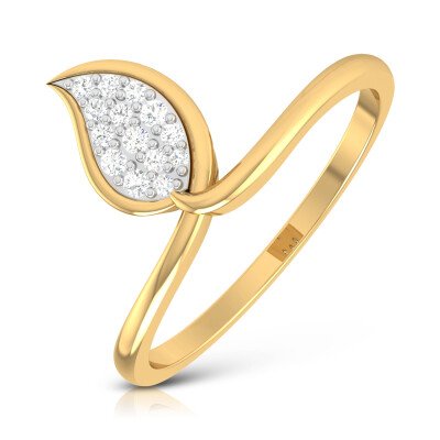 Luminous Flame Diamond Ring In Pure Gold By Dhanji Jewels