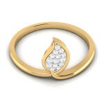 Luminous Flame Diamond Ring In Pure Gold By Dhanji Jewels