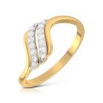 Windy Wave Diamond Ring In Pure Gold By Dhanji Jewels