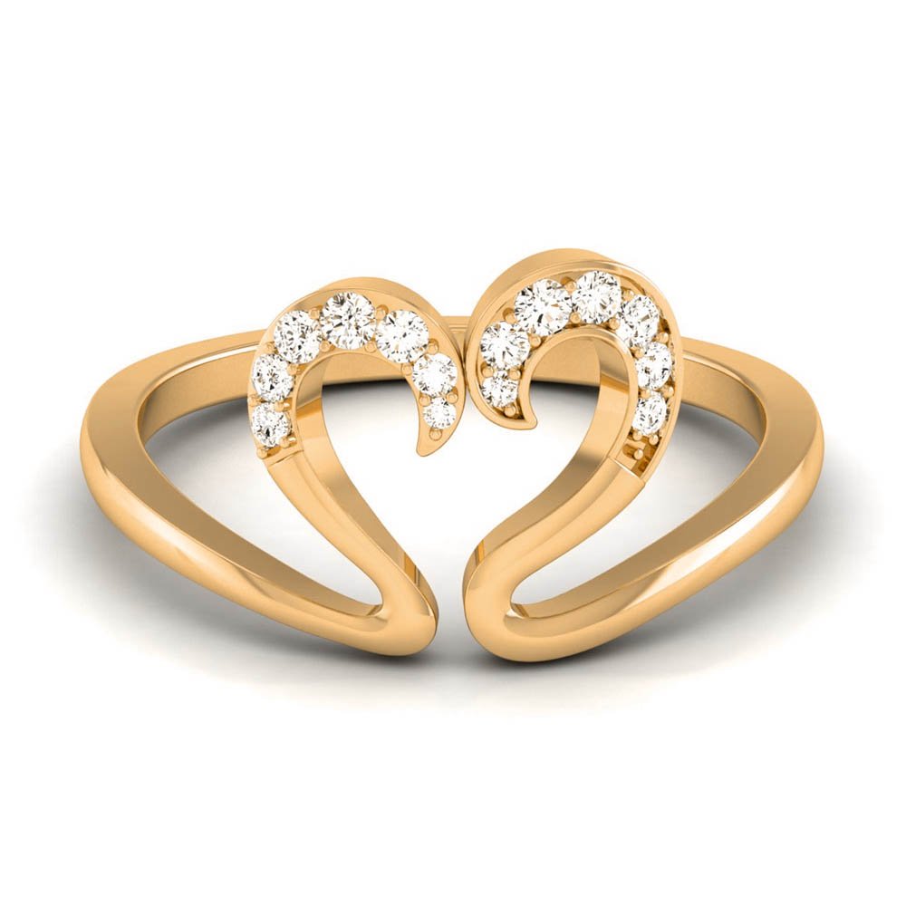 Fascinating Love Diamond Ring In Pure Gold By Dhanji Jewels