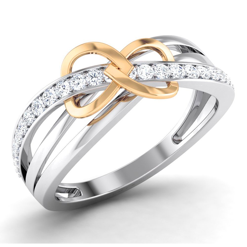 Love Till Infinity Diamond Ring In Pure Gold By Dhanji Jewels