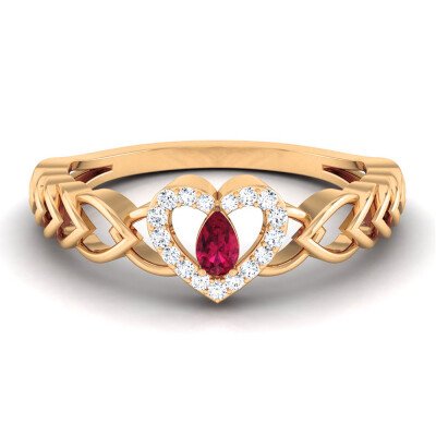 Mark Of Love Diamond Ring In Pure Gold By Dhanji Jewels